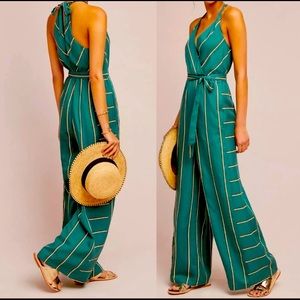 Anthropologie Ett Twa Striped Jumpsuit